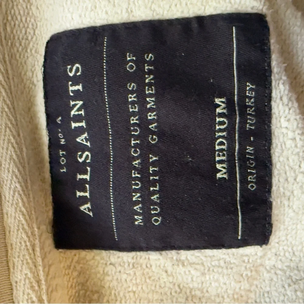 AllSaints All Saints Rumes Funnel Lightweight Zip Up Jacket mens Medium M